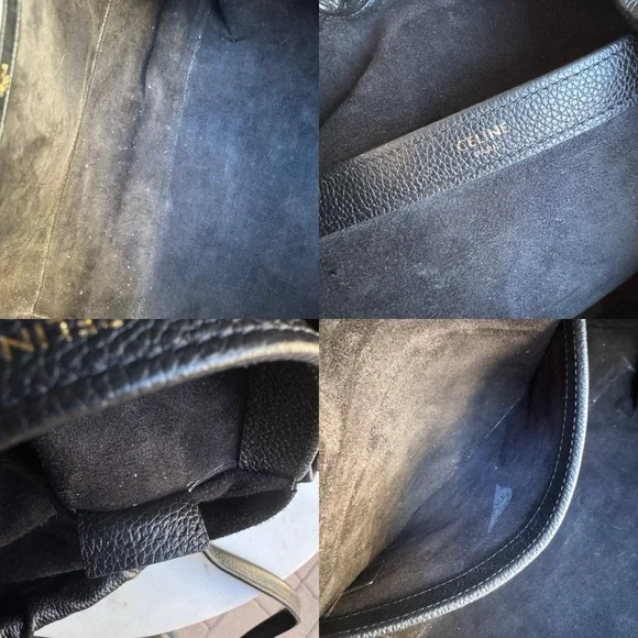 SOLD Celine Pebbled Calf Leather Cabas Drawstring Cuir Triomphe Tote - Picture 13 of 13